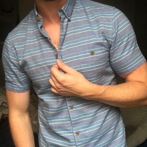 Ben Sherman Short sleeve chambray fitted button up